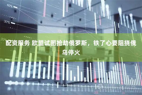 配资服务 欧盟试图抢劫俄罗斯，铁了心要阻挠俄乌停火