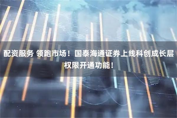 配资服务 领跑市场！国泰海通证券上线科创成长层权限开通功能！